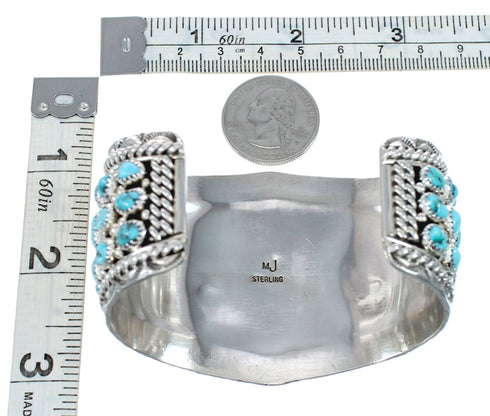 Sterling Silver Turquoise American Indian Cuff Bracelet AX129443